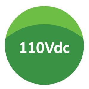 110Vdc Green Button - Click to view 110Vdc DIN Rai