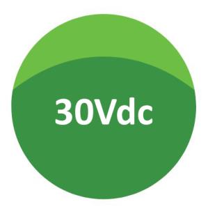 30Vdc Green Button