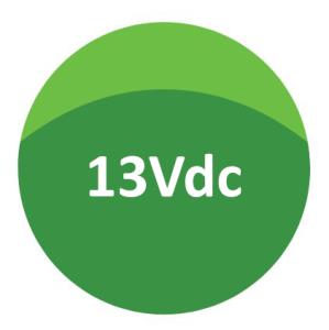 13Vdc Output DC DC Converter Green Button 