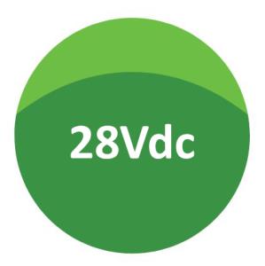 28Vdc Output DC DC Converter Green Button 