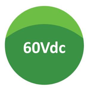 60Vdc Output DC DC Converter Green Button 
