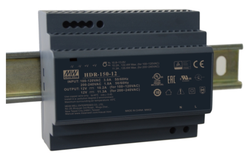 HDR-150-48-48Vdc-3-2A-DIN-Rail-Power-Supply