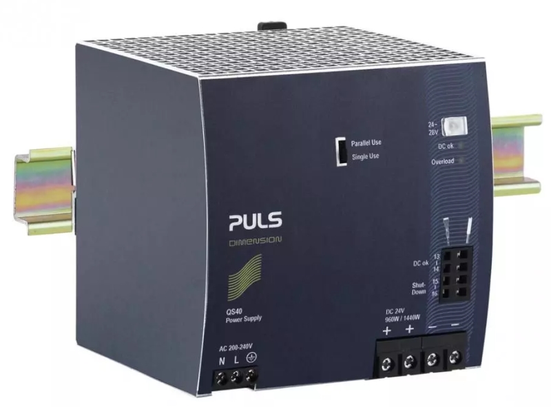 QS40-244-PULS-24Vdc-40A-DIN-Rail-Power-Supply