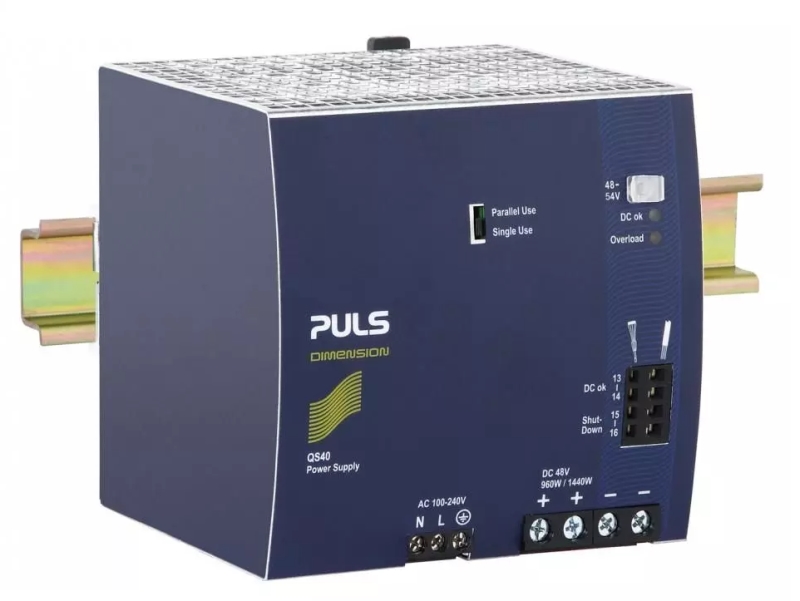 QS40-481-PULS-48Vdc-20A-DIN-Rail-Power-Supply