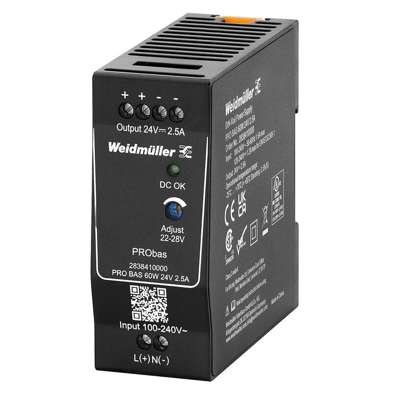PRO BAS 24Vdc 2-5A - 2838410000 DIN Rail Power Supply