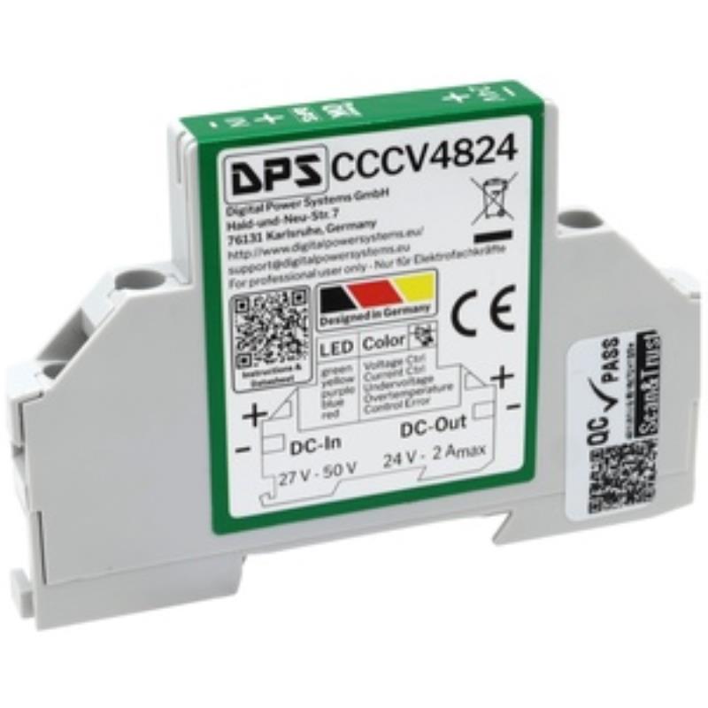 CCCV4824 27-50Vdc to 24Vdc 2A DIN Rail DC-DC Converter
