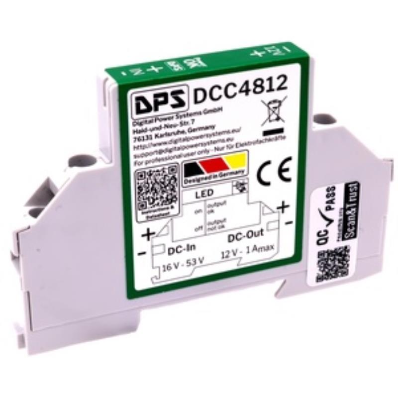 DCC4812 16-48Vdc to 12Vdc 1A DIN Rail Buck Converter