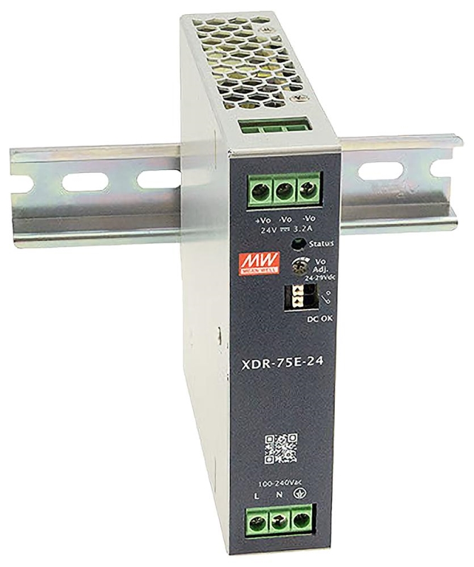 XDR-75E-48 48Vdc 75W DIN Rail Power Supply